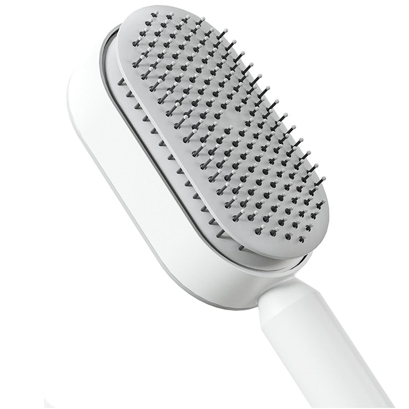 Self Cleaning Anti-Static Hair Brush - blossombellabeauty