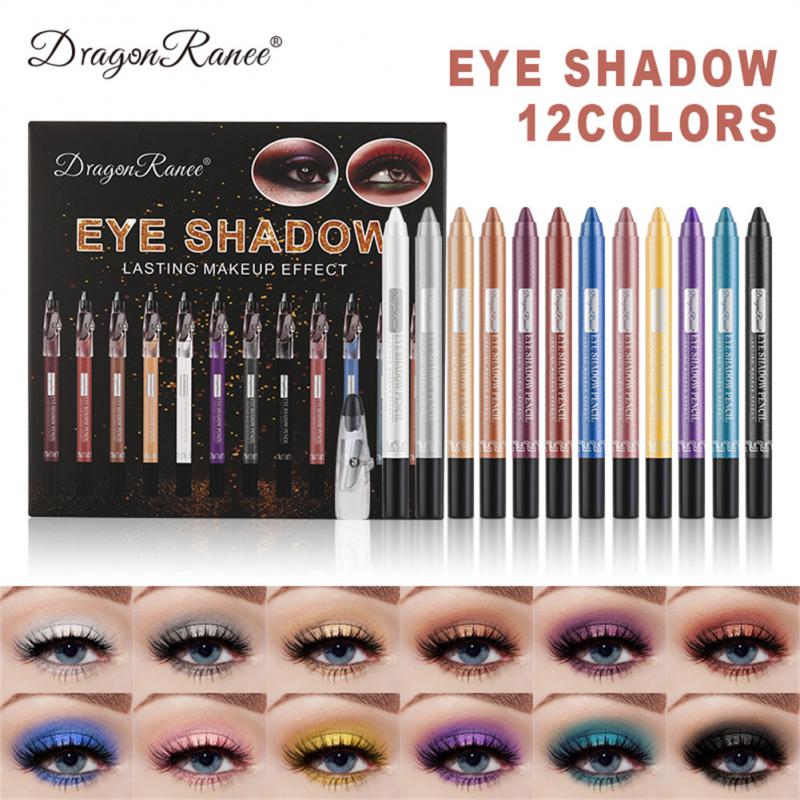 12 Colors Eyeshadow Pencil Set - blossombellabeauty
