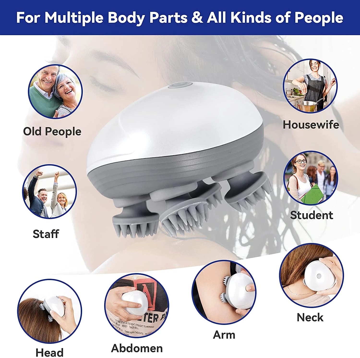 Head and Scalp Massage Device - blossombellabeauty